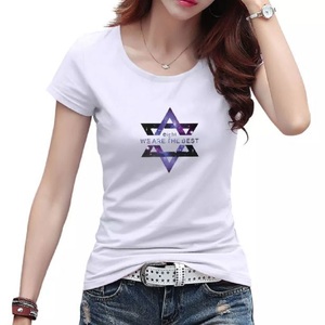 เสื้อยืดผู้หญิงไซส์ใหญ่ ผ้าฝ้าย 100% ระบายอากาศได้ดี พิมพ์ลายตามสั่ง ออกแบบโลโก้เองได้ ผลิตจากบังกลาเทศ - Product Image 3