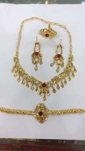 DDP คลาสสิก24K ชุดเครื่องประดับคอโมโรส Mayotte แนววินเทจชุบทอง24กะรัตต่างหูสร้อยคอทองแดงแฟชั่นทันสมัยสำหรับ USA France - Product Image 3