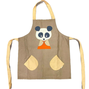 Delantal de algodón orgánico personalizable para niños, tela de lino, tipo de cintura para uso en cocina y jardín, Fabricante Mayorista - Product Image 1