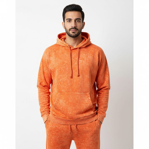 Men Winter 2-Piece Hooded Tracksuit Set 100% Cotton Quick Dry Streetwear Gym Workout Training Joggers Casual Daily Wear - Product Image 1