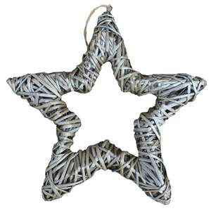 Estrella abierta Decoración navideña Diseño de lavado de mimbre antiguo - Product Image 2