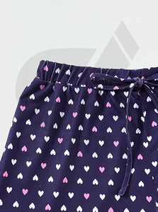 Pantalones cortos de pijama para mujer 100% algodón logotipo personalizable pegatina Color patrón diseño pantalones cortos para mujer - Product Image 3