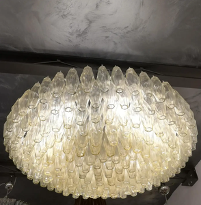 Vintage europeo grande lustro <span class=keywords><strong>lampadario</strong></span> in vetro soffiato a mano illuminazione a soffitto per ragazze camera da letto - Product Image 4