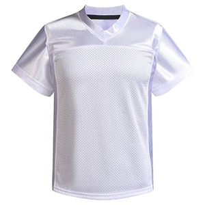 Camisetas de fútbol en blanco Camiseta de práctica de fútbol de malla blanca en poliéster de rendimiento Ligero transpirable con diseño de cuello en V - Product Image 1