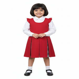 Ensemble d'uniformes scolaires personnalisés pour filles, nouveau style, en polyester mélangé tissé, jupe plissée en polyester/coton pour enfants - Product Image 1