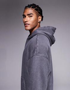 Sudadera con capucha lavada Vintage de talla grande Premium Heavyweight 400gsm Streetwear Pullover Bordado personalizado Logo Proveedor Pedidos al por mayor - Product Image 3