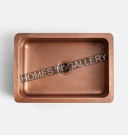 Sanitaire Cuivre Métal Ware Antique Laiton cuisine Cuivre Lavabo Cuisine Salle De Bains Rectangle Navire Évier - Product Image 3