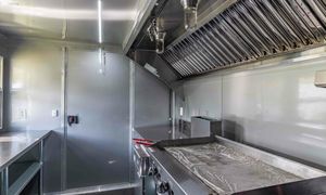 รถพ่วงขายอาหารขนมเคลื่อนที่ทำจากสแตนเลสอุปกรณ์ครบครันสำหรับห้องครัวและรถไอศครีม - Product Image 3