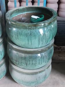 [Leo Nguyen Lê] - Wholesaling outdoor garden Round glazed ceramic <b>Planter</b> Flower <b>Pots</b> - <b>Clay</b> Plant Vase - Product Image 2