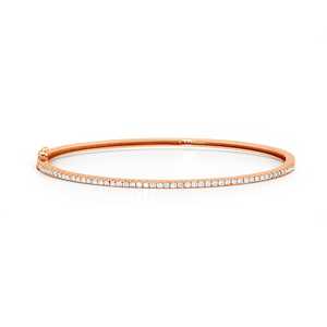 กำไลเพชรเพาะเลี้ยงคุณภาพสูง รับผลิตแบบ OEM ODM ทองคำแท้ 14K/18K/22K ทรงกลมเจียระไนแบบบริลเลียนท์ หรูหรา - Product Image 1