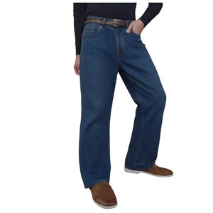 Noir Gris Denim Jeans Pantalon Hommes Automne Noir Bleu Foncé Straigh Hommes Jeans Pantalon Classique Caaual Coton Stretch Taille 40 42 44 - Product Image 2