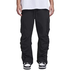 2024 personnalisé hommes Street Style Joggers toile pantalons décontractés avec poche pour garçons hommes empilés Joggers - Product Image 1