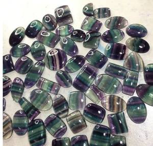 พลอยฟลูออไรต์ทรงหลังเบี้ย3มม. สีม่วงทรงวงรีพลอยอาเกตธรรมชาติทรงหลวม - Product Image 1