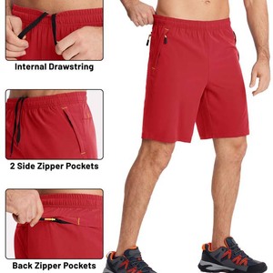 Logo personnalisé de haute qualité Shorts décontractés pantalons respirant Sweat Shorts pour hommes 5 pouces genou-longueur Gym Running Jogging Shorts - Product Image 6