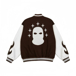 แจ็กเก็ตมีกระดุมด้านหน้าสำหรับสตรีทแวร์แนวสปอร์ตเสื้อแจ็กเก็ตทีมตัวแทนดีไซน์ตัวอักษรกำมะหยี่และสัญลักษณ์ - Product Image 2