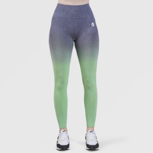 Leggings de Cintura Alta con Degradado Verde, Sin Costuras, de Spandex/Nylon, Elásticos en 4 Direcciones, Transpirables, Tallas Grandes, para Fitness y Yoga, Cintura Elástica ODM - Product Image 1