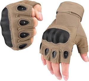 Industria directa Muestra gratis Guantes tácticos Hombres Pantalla táctil Paintball Guantes de motocicleta Guantes tácticos Medio dedo completo Verde - Product Image 6