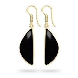 Pendientes de Oro Real de 18K Más Vendidos para Mujeres y Niñas, Pendientes Clásicos para Bodas y Fiestas, Joyería con Piedras Preciosas de Ónice Negro para Mujer - Product Image 4