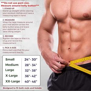 Ceinture noire en cuir 6 "Gym Power Heavy Duty Haltérophilie Musculation Ceinture d'haltérophilie Gym Exercice Workout, 6 Inch Leather - Product Image 3