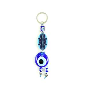 Llavero con Mosquetón DAFNI BIG PAZAR con Cuentas de Ojo Turco - Diseño 3D de Aleación de Moda con Puntas Esmaltadas Únicas y Grabado en Relieve - Product Image 2