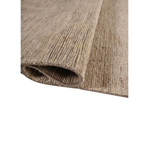 พรมขนสัตว์ถักมือสีเบจน้ำตาลขนาดใหญ่รูปทรงสี่เหลี่ยมผืนผ้าสำหรับตกแต่งห้องนั่งเล่น พรมปูพื้นสีพื้นสำหรับทางเดิน - Product Image 2