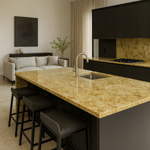 Granito Colonial Gold Natural Pulido, Baldosas Modernas para Cocina y Comedor, Losas Grandes, Encimeras de Lujo para Villa - Product Image 6