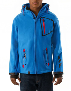 Chaqueta softshell con cremallera de poliéster de calidad duradera para hombre, chaqueta Premium para exteriores y ropa de trabajo con logotipo personalizado y bordado - Product Image 1