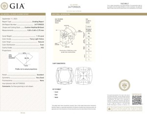 Fancy Light Yellow Diamond 1.100 Carat VS2 Clarity Cushion Cut Diamantes sueltos genuinos GIA Certified Premium Fancy Diamonds Bulk - Product Image 2