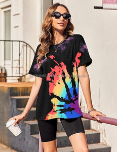 Drop Shoulder Acid Wash 100% Camiseta de algodón Unisex Pull Over Casual Camisetas de Waseem Impex - Product Image 3