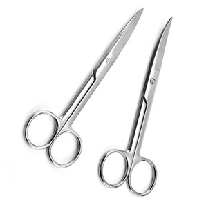 Tijeras de vendaje quirúrgico, instrumento Oftalmológico de acero inoxidable de alta calidad, 14cm, Blunt curvo, 2 uds. - Product Image 2