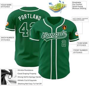 เสื้อเบสบอลใส่สบายและระบายอากาศได้ดีออกแบบได้ตามต้องการพร้อมชื่อและตัวเลขพิมพ์ลายสำหรับแฟนๆทีมกีฬา - Product Image 6