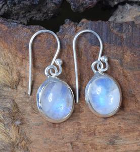 Pendientes clásicos hechos a mano, joyería de plata 925 sólida para mujer, Plata de Ley 925, piedra lunar, piedras preciosas, pendientes de estilo bohemio, regalo - Product Image 3