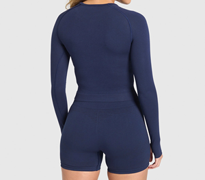 Conjunto de Yoga de 2 Piezas Active Balance para Días de Descanso HIIT, para Mujeres Activas, Pantalones Largos, Ribete Frontal de Lujo, Poliéster/Nailon Sin Costuras - Product Image 3