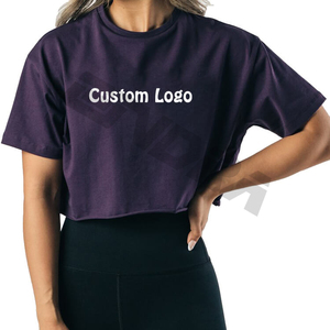 2023 Cotton Blank Causal O-Neck Tshirt <b>Crop</b> T-shirt Women New Design <b>Crop</b> <b>Top</b> Short Sleeve Cotton Wholesale ODM - Product Image 6