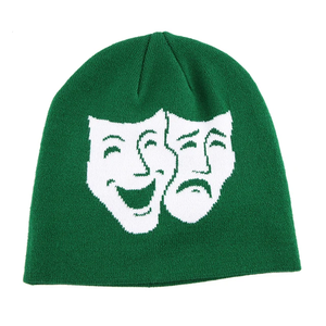 2024 unisexe adultes Logo personnalisé tricoté Jacquard hiver bonnet réversible épais qualité pour le sport - Product Image 1