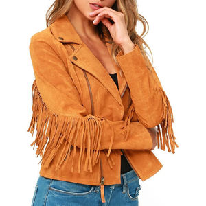 Veste en cuir véritable à franges pour femme, style tendance, veste en cuir à franges de haute qualité à vendre - Product Image 5