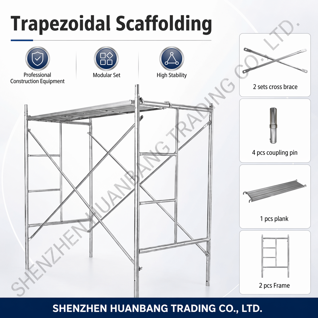 Light Duty Aluminium Frame Scaffolding Q235 HDG Modular Tool-Free Walking Board 3 Level 500kg For Warehouse Workshop Use 1 Year · image 5