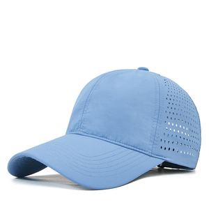Casquette de baseball en toile respirante blanche, ajustable, unisexe, pour sports de plein air, couleur unie, design 6 panneaux, style décontracté, 100% coton - Product Image 3