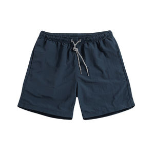 Pantalones Cortos Deportivos para Hombre de Alta Calidad, 100% Algodón, con Logotipo Bordado, Casuales, de Verano, Antiarrugas, Transpirables, de Secado Rápido, Lisos y Teñidos - Product Image 1