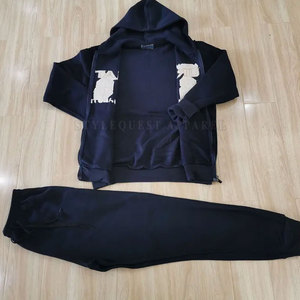 Ventes chaudes, ensembles de survêtements respirants, légers, à capuche, brodés, 100% coton, personnalisés pour la saison hivernale - Product Image 2