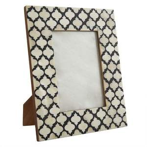 Cadre photo en os tressé, incrustation d'os, cadre photo fait main, idéal pour le salon, le bureau et la décoration intérieure. - Product Image 6