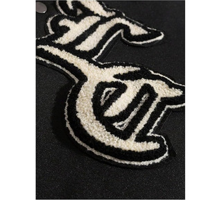 Chaquetas Varsity Bordadas para Hombre, Cálidas para Invierno, Cuello Alto, Logotipo Frontal, Estilo Casual, Poliéster/Algodón, Secado Rápido - Product Image 3