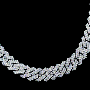 Collar de Cadena Cubana con Diamantes de Diseño Moderno, de Proveedor Indio, con Gran Demanda para Uso en Moda Urbana y Marcas de Moda - Product Image 3