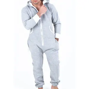 Combinaison de jogging décontractée pour homme de qualité supérieure, en molleton, manches longues, col à capuche, noir, avec service OEM, hiver - Product Image 5