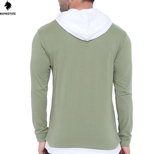 เสื้อฮู้ดแบบสวมหัวสำหรับผู้ชายเสื้อกันหนาวผ้าฝ้ายโพลีเอสเตอร์ผ้าเทอร์100% สีพื้นลำลองออกแบบได้ตามต้องการสำหรับฤดูหนาว - Product Image 3