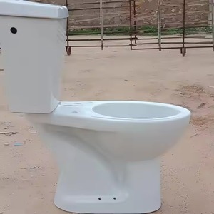 Vente en gros de siège de toilette deux pièces en céramique blanche italienne de qualité supérieure design de salle de bain moderne avec housse de siège souple - Product Image 6