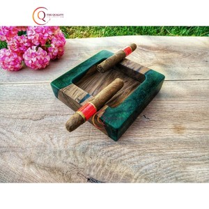 ที่เขี่ยบุหรี่ทำจากไม้แบบตั้งโต๊ะคุณภาพสูงอุปกรณ์เสริมสำหรับจัดเก็บเถ้าตกแต่งตามธรรมชาติของโรงแรมบาร์รีสอร์ท - Product Image 2