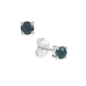 Boucles d'oreilles clous plaquées or 18 carats avec diamant, rubis, émeraude, bijoux tendance multi-pierres précieuses - Product Image 6
