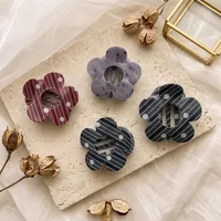 Set Jepit Rambut Akrilik Motif Bunga Vintage, Berongga, Bergaris, Polkadot, Geometris 6.8cm, Aksesoris untuk Wanita dan Remaja Putri