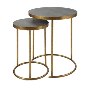 Juego de Mesas Redondas Industriales de Metal con Acabado Rústico y Construcción Resistente, Adecuado para Sala de Estar, Dormitorio y Oficina - Product Image 5